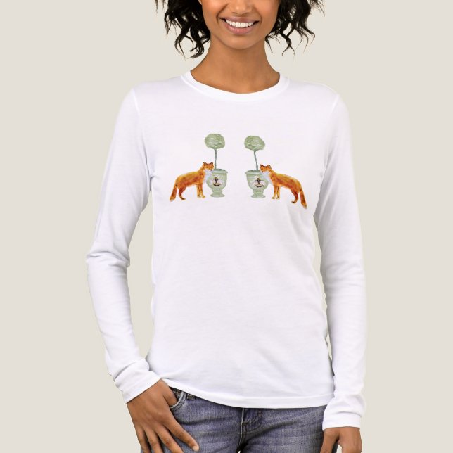 Foxes & Topiaries camisa de manga larga (Anverso)