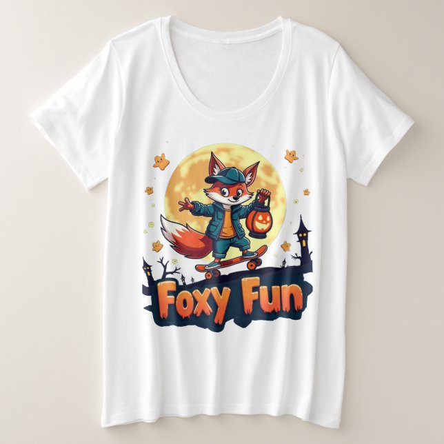 Foxy Fun Halloween Skate Tee (Anverso del diseño)