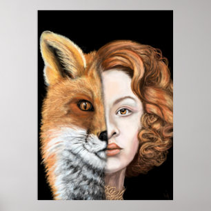 Foxy Lady - Face Poster - Arte de pintura