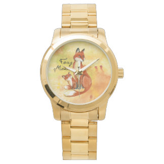 Foxy Momma Unisex Reloj de pulsera de oro sobredim