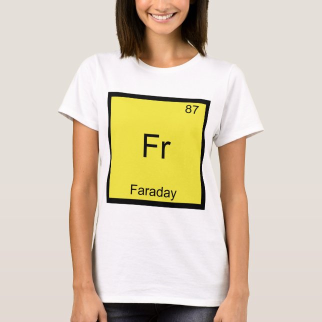 Fr - Faraday Elemento Divertido Camiseta Símbolo Q (Anverso)