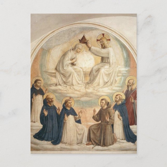 Fra Angelico - Coronación de la postal de María (Anverso)