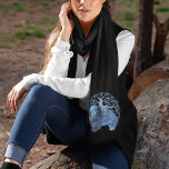 FRACASADO GENES de vaca árbol de la vida bufanda d<br><div class="desc">Este hermoso diseño de Chow y Tree of Life se inspiró en mi amor por los textiles de color índigo. Siempre me han atraído estos tonos de azul y están trabajando su magia en tantos artículos diferentes en mi Boutique Zazzle.</div>