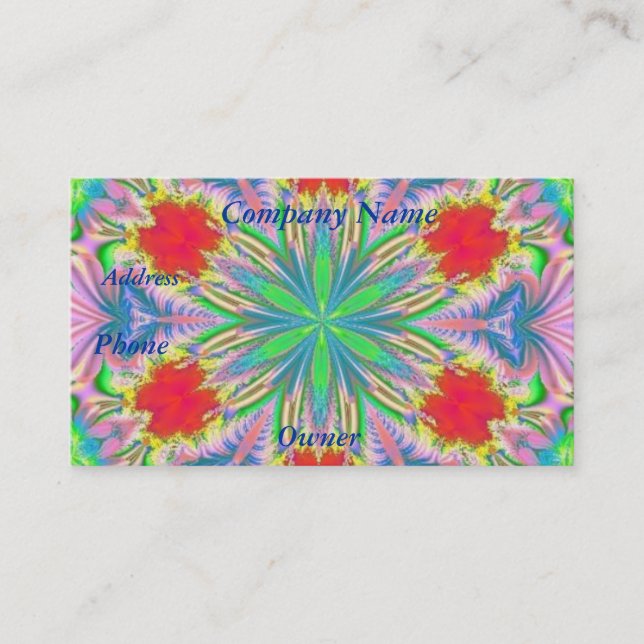 Fractal 2, tarjetas de presentación (Anverso)