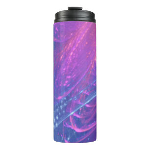 Fractal asimétrico magenta azul del vaso termal