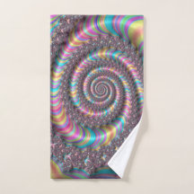 Fractal Bright Rainbow Nautilus Swirl