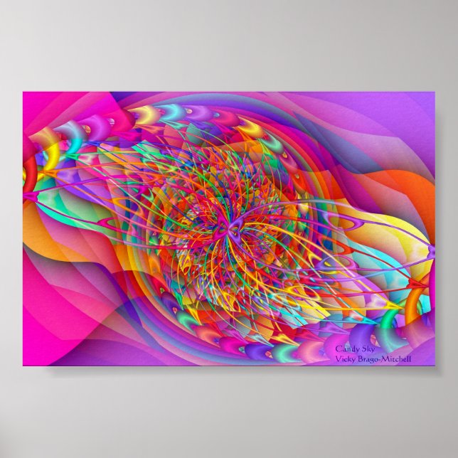 Fractal Candy Sky Resumen Arte (Frente)