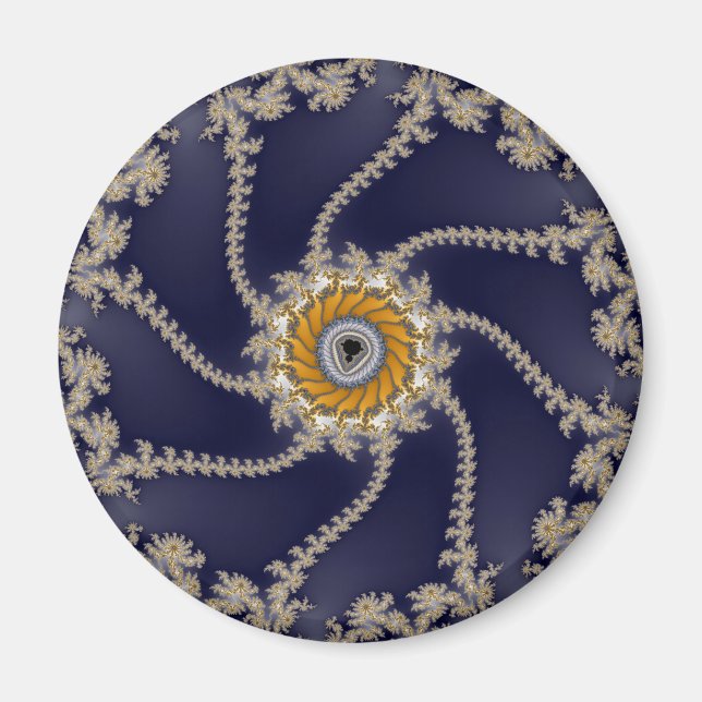 Fractal de arrecife - imán fractal (Frente)