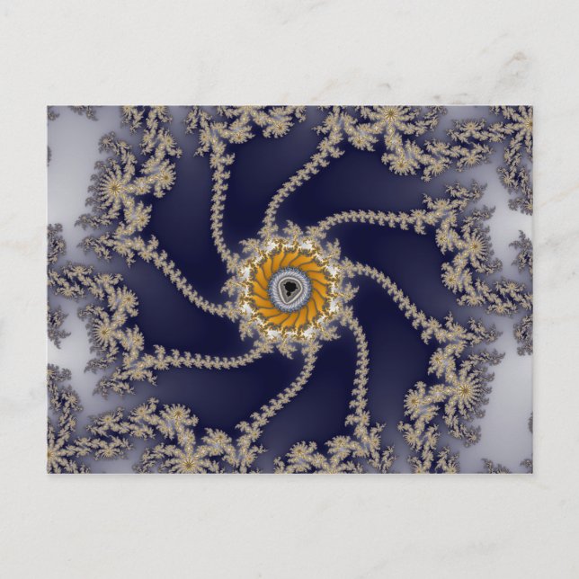 Fractal de arrecife - Postal fractal (Anverso)