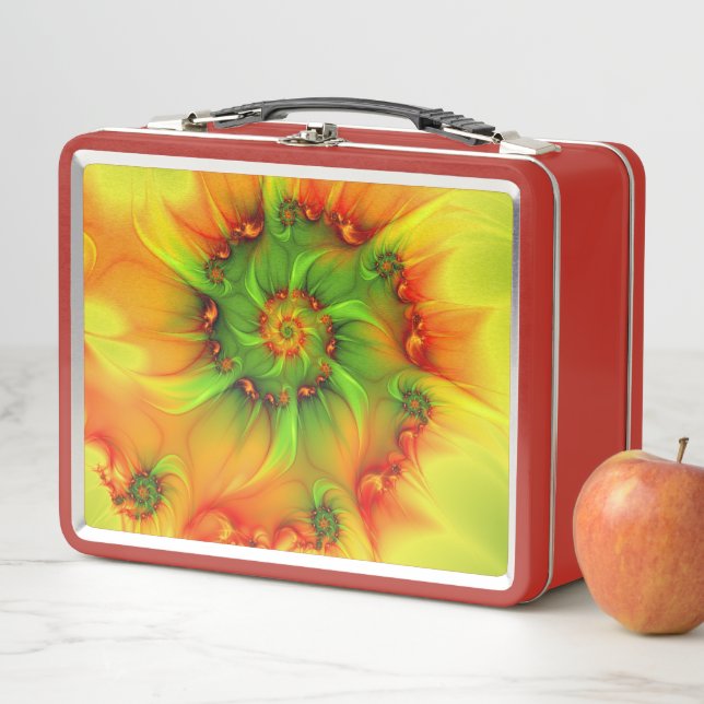 Fractal de color verde verano caliente Naranja abs (In situ)