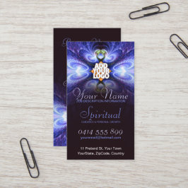 Fractal de luz espiritual con tarjeta de visita co