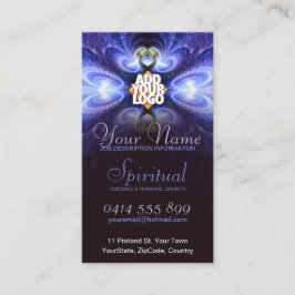 Fractal de luz espiritual con tarjeta de visita co