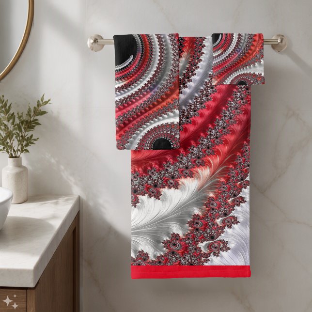 Fractal en espiral con gradiente abstracto rojo y  (Subido por el creador)