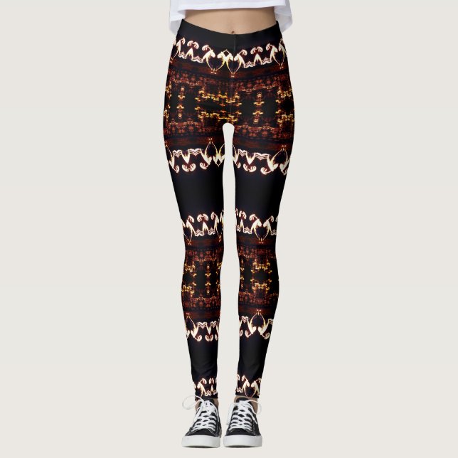 Fractal Etno Personalizado Leggings (Anverso)