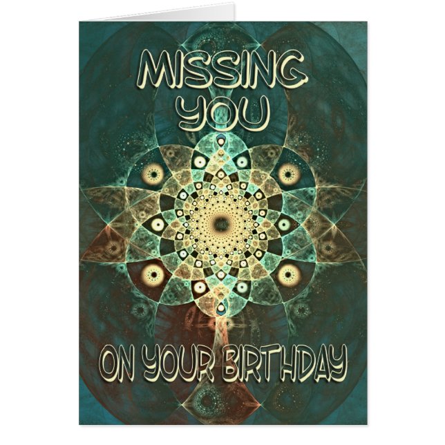 Fractal grunge tarjeta de cumpleaños diciendo que  (Frente)