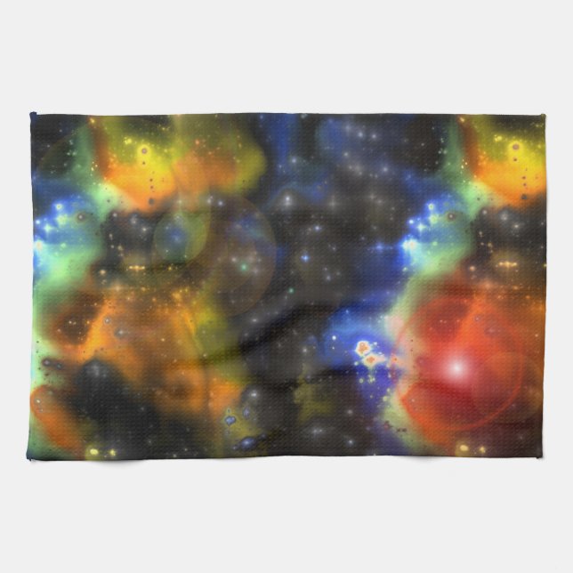 Fractal Nebulosa 6 Toalla de Cocina (Horizontal)