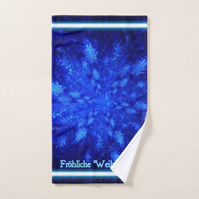 Fractal Snowburst - Froliche Weihnachten (Toalla de mano)