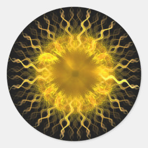 Fractal Sun Iris~ Fractal Pegatina