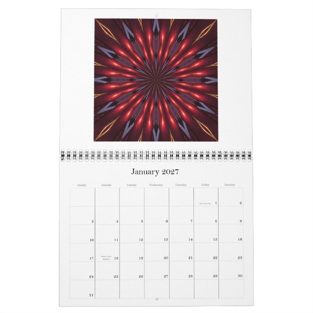 Fractal y calendario del arte 2011 de Digitaces (Jan 2027)