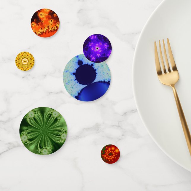 Fractales arcoiris Confetti (Grupo)