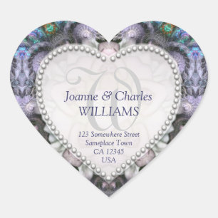 Fractales morados azules cuento de hadas Pegatinas