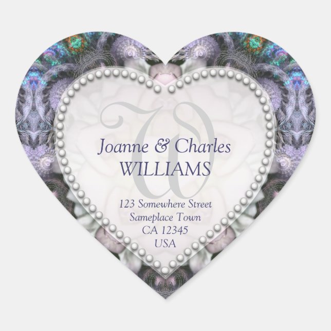 Fractales morados azules cuento de hadas Pegatinas (Anverso)