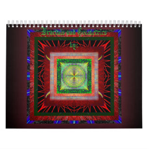 Fractales y calendario impreso personalizado de