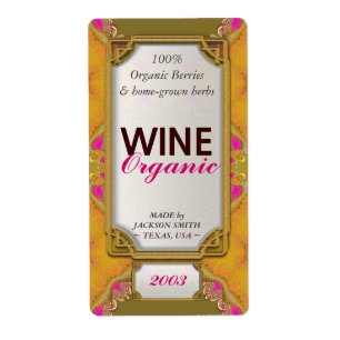 Fracturas rosadas amarillas Personalizado Etiqueta