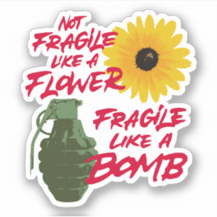 Frágil como un Pegatina de bomba   Decal de la lap