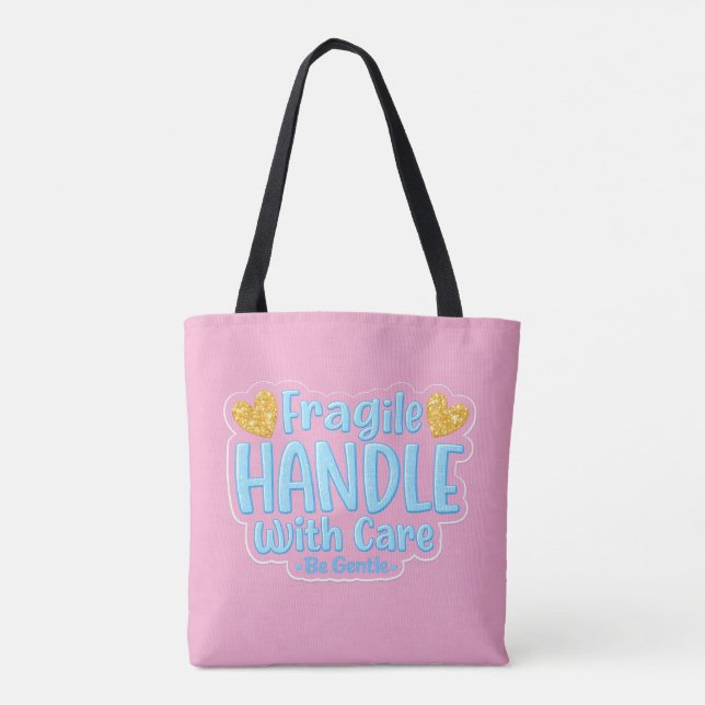 💖 Frágil – Manipular con Cuidado Bolsa Tote 👜✨ (Reverso)