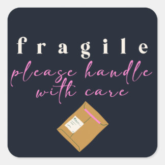Frágil pegatina de correo feliz
