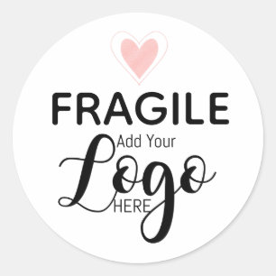 Frágil pegatina de logotipo