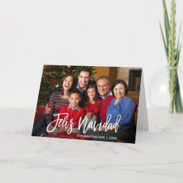 Fragmento de foto de familia Feliz Navidad con gui