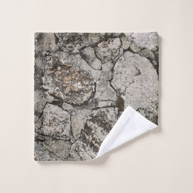 Fragmento de piedra negra y gris (Toallita)