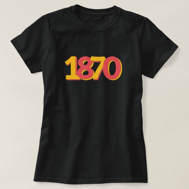 Fragmento femenino camiseta de feminismo 1870 (Diseño del anverso)