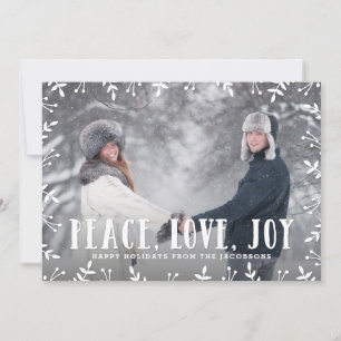 Fragmento Foliage Peace Joy Love Holiday Tarjeta f