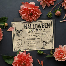 Fragmentos de invitación de fiesta de Halloween co