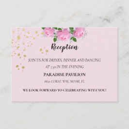 Fragrante recepción de bodas con rosas rosadas