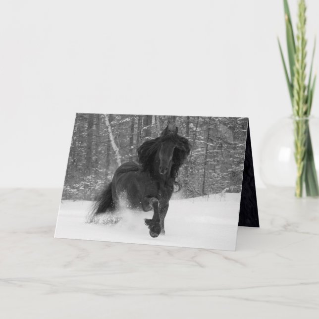 Frailes en la tarjeta de felicitación del caballo  (Anverso)