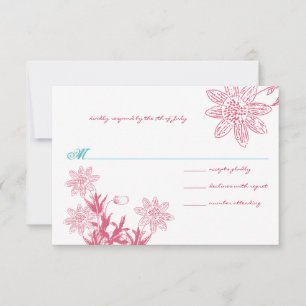 Frambuesa de Flor Silvestre Boda RSVP