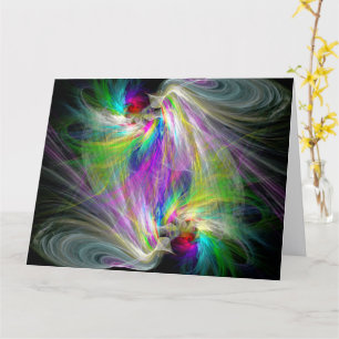 Frambuesas y palomas en blanco tarjeta grande