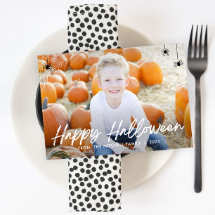 Framing de la tarjeta de fotos de Halloween en la