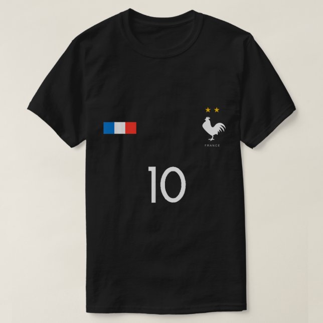 FRANCE JERSEY SHIRT 10 FRANCESES FÚTBOL FÚTBOL (Diseño del anverso)