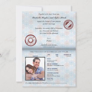 France Passport (rendido) Invitación de matrimonio