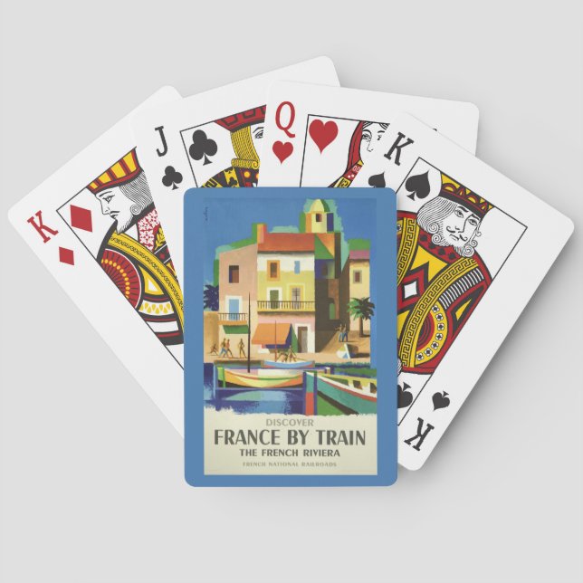 FRANCE Vintage Travel, cartas de juego (Reverso)