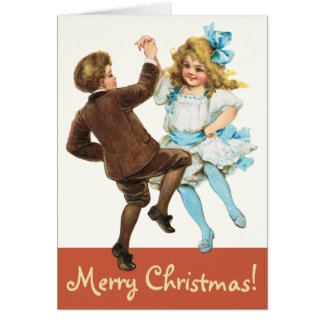 Frances Brundage Dancing Niños Navidades Tarjeta