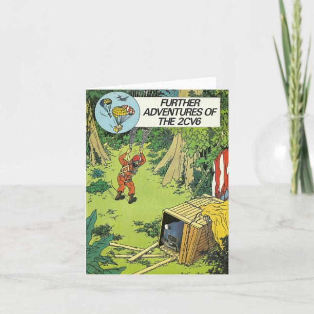 Francés de la tarjeta de felicitaciones del coche (Anverso)