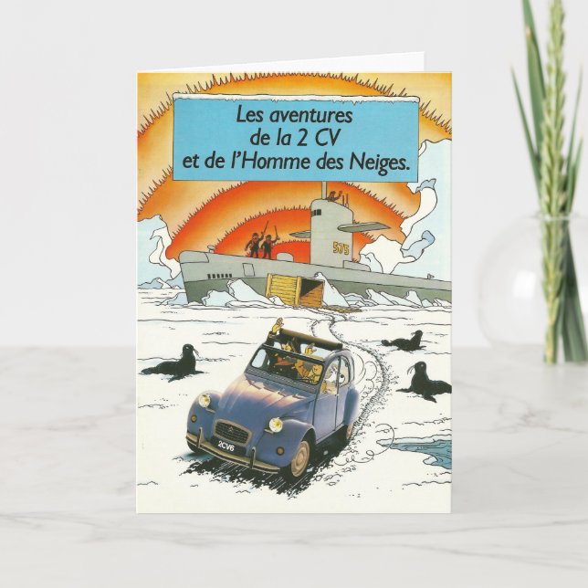 Francés de la tarjeta de felicitaciones del coche (Anverso)
