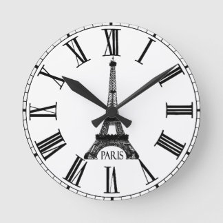 Francés del reloj de la torre Eiffel de París