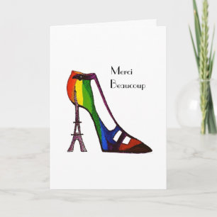 Francés Shoe Tarjeta de agradecimiento